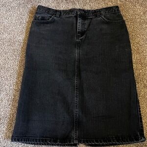 Lauren Jeans‎ Co Ralph Lauren Black Denim Jean Skirt Size 6